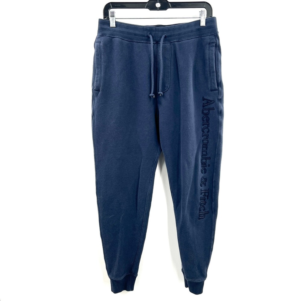 Abercrombie & Fitch soft fleece spellout jogger pants sweats lounge retro‎ M